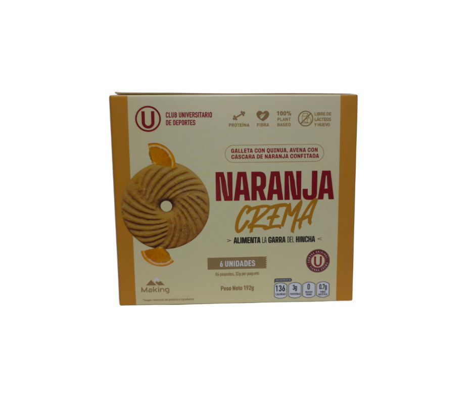 GALLETA NARANJA CREMA - EMPAQUE CREMA UND