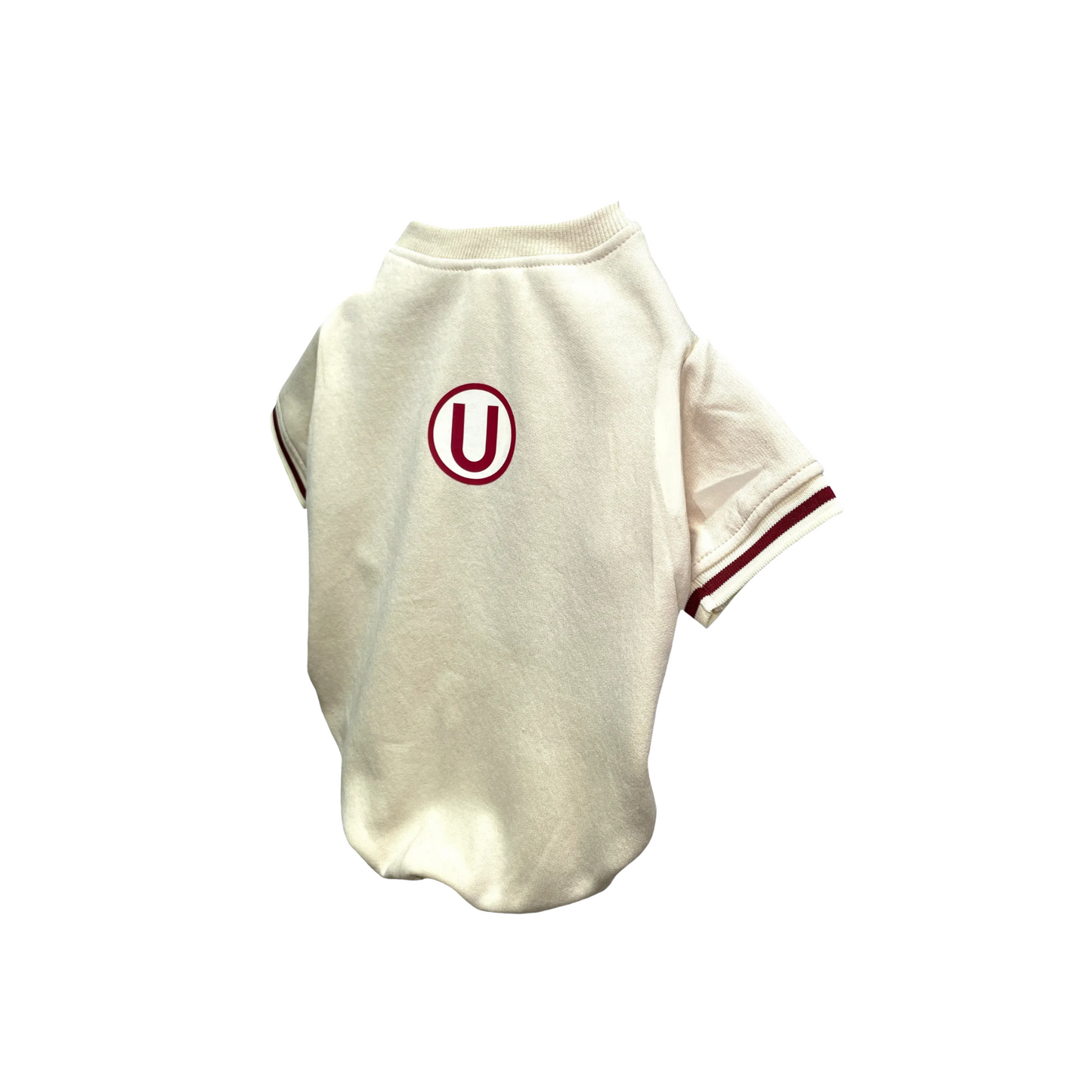 CHOMPA UNIVERSITARIO MASCOTA CREMA