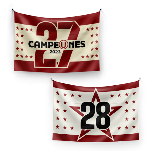 PACK DE BANDERAS BICAMPEONES 27 Y 28