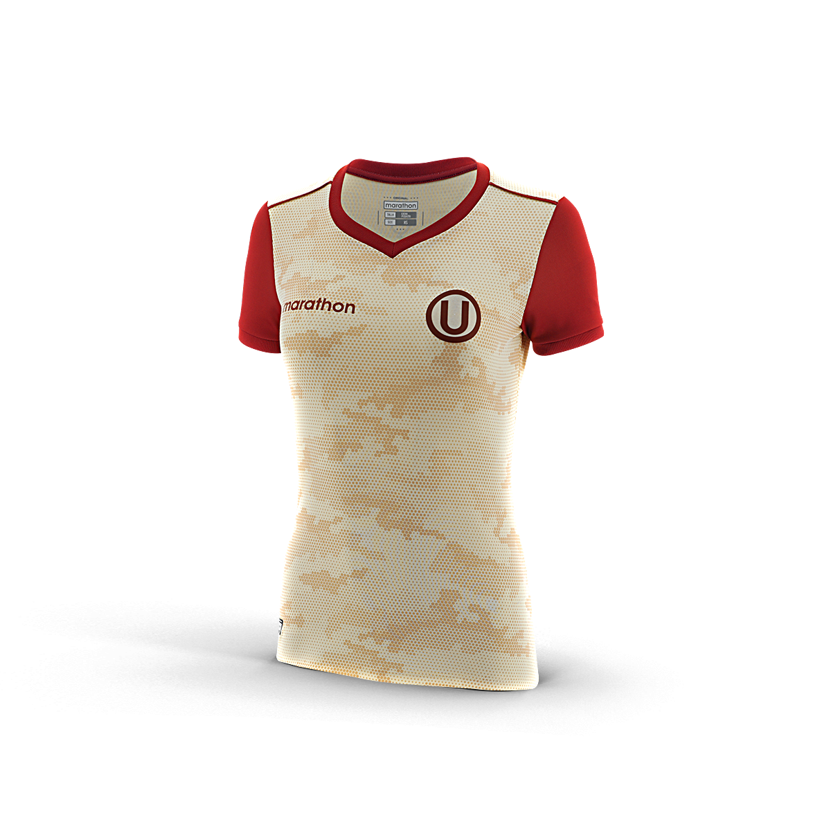 MARATH. CAMISETA OFICIAL CREMA MUJER 2020