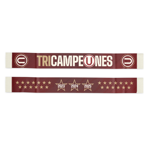 BUFANDA GUINDA CLUB UNIVERSITARIO TRICAMPEÓN 2025