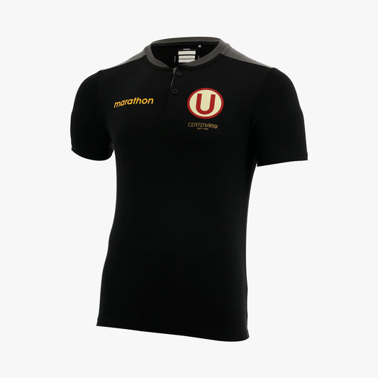 MARATH. CAMISETA HOMBRE CON BOTONES RAZVAN NEGRA 2024