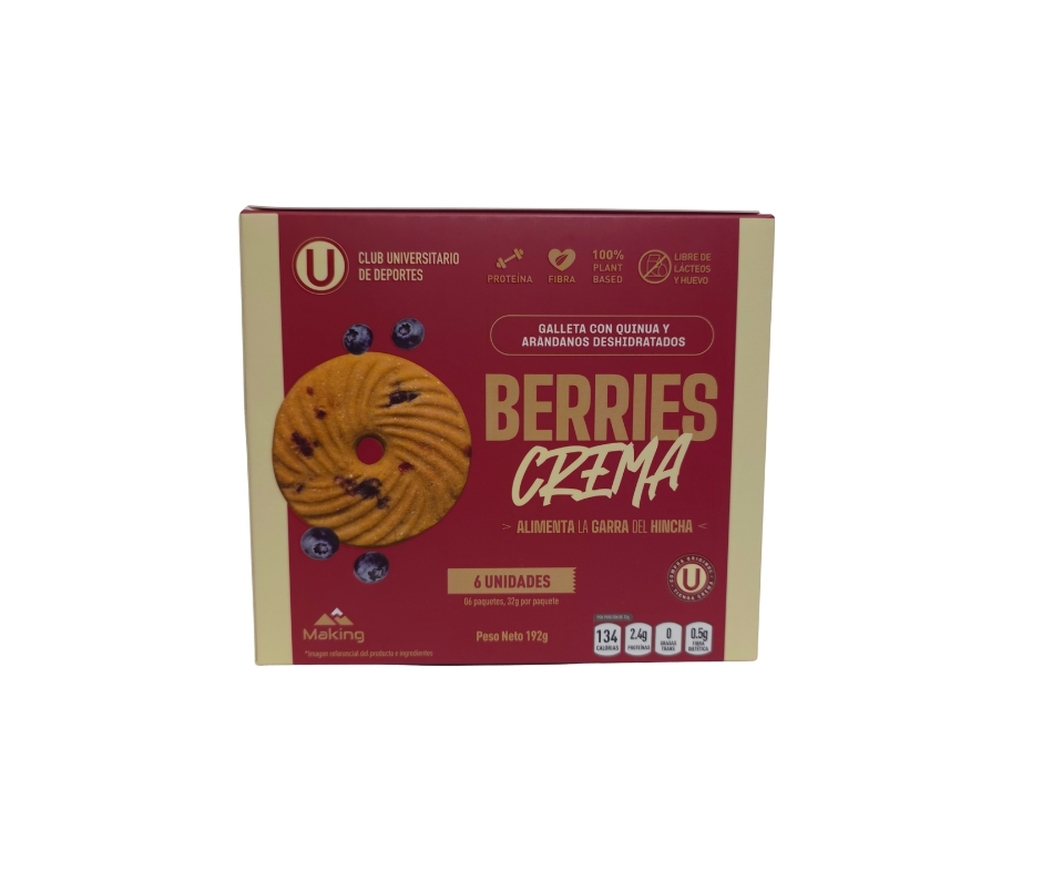 GALLETA BERRIES CREMA - EMPAQUE GRANATE UND