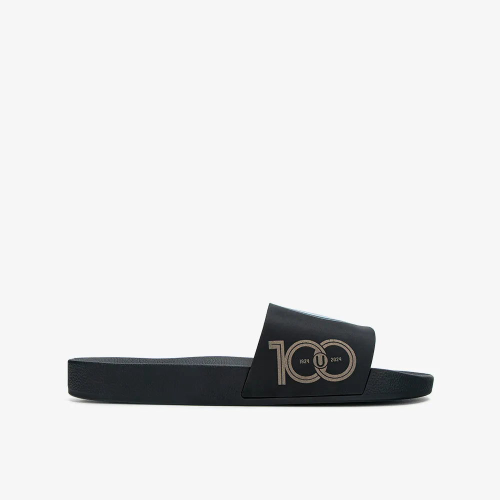 Sandalia Slider Universitario Negro Hombre