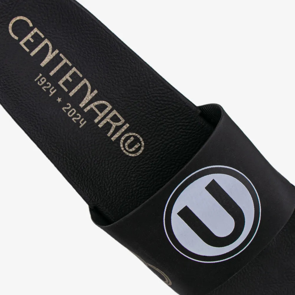 Sandalia Slider Universitario Negro Hombre