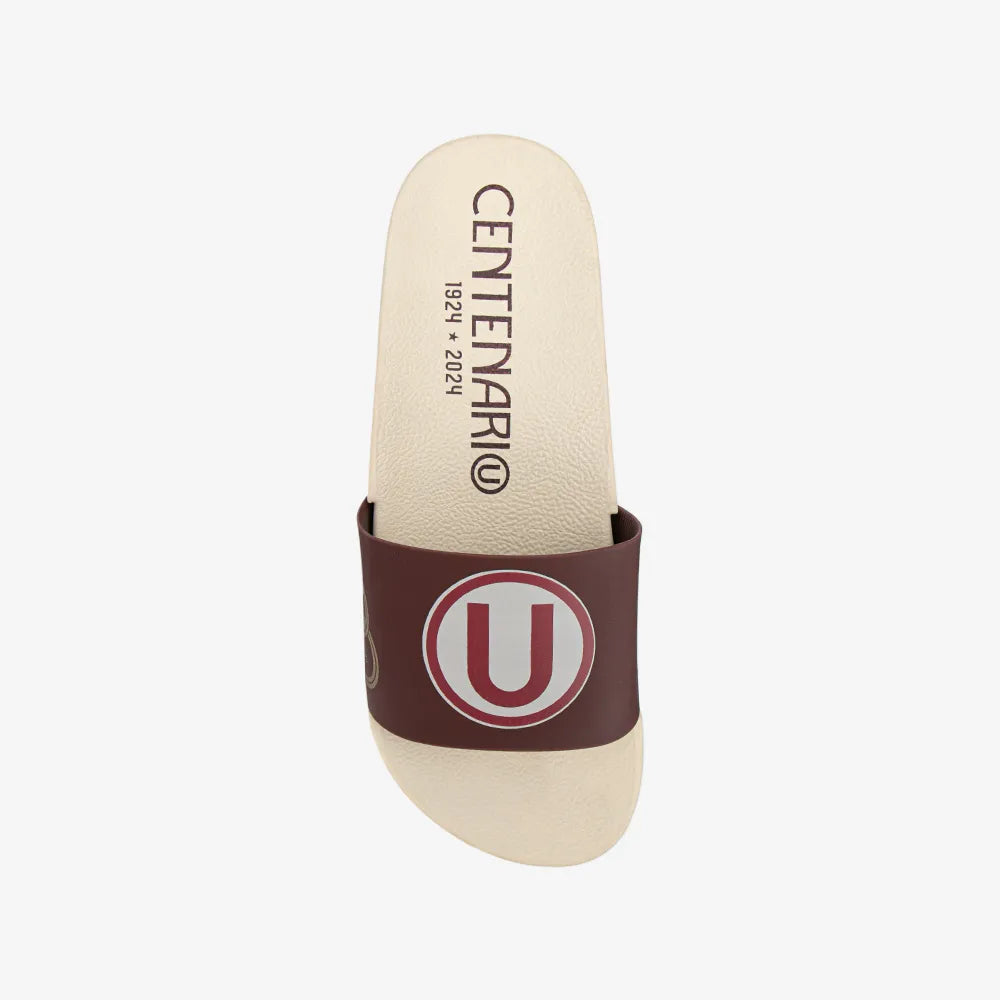 Sandalia Slider Universitario Crema Hombre