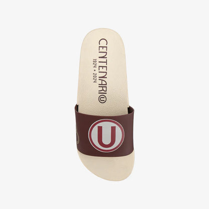 Sandalia Slider Universitario Crema Hombre