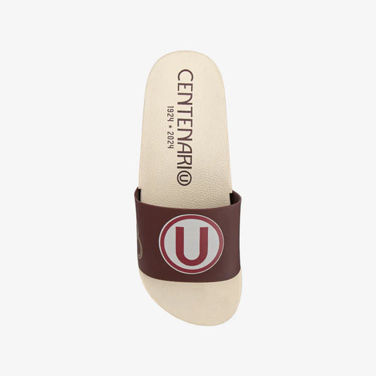 Sandalia Slider Universitario Crema Hombre