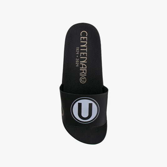 Sandalia Slider Universitario Negro Hombre