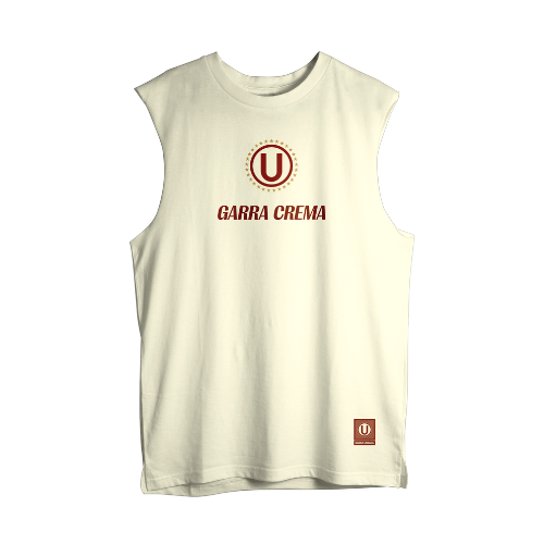 POLO SIN MANGAS UNIVERSITARIO - CREMA