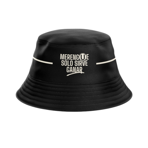 BUCKET HAT - "MERENGUE SOLO SIRVE GANAR" -  NEGRO