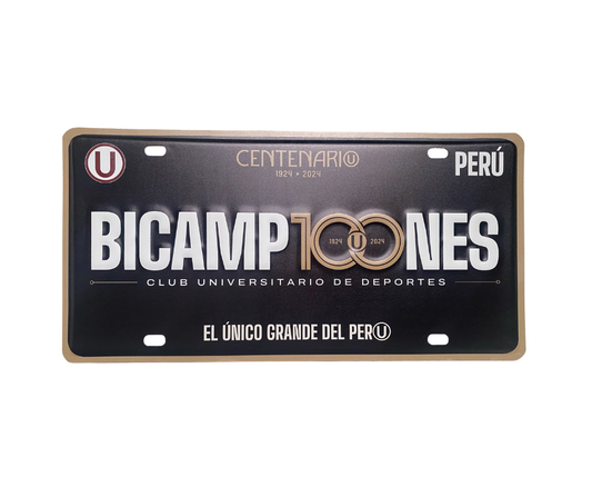 PLACA COLECCIONABLE BICAMPEONES