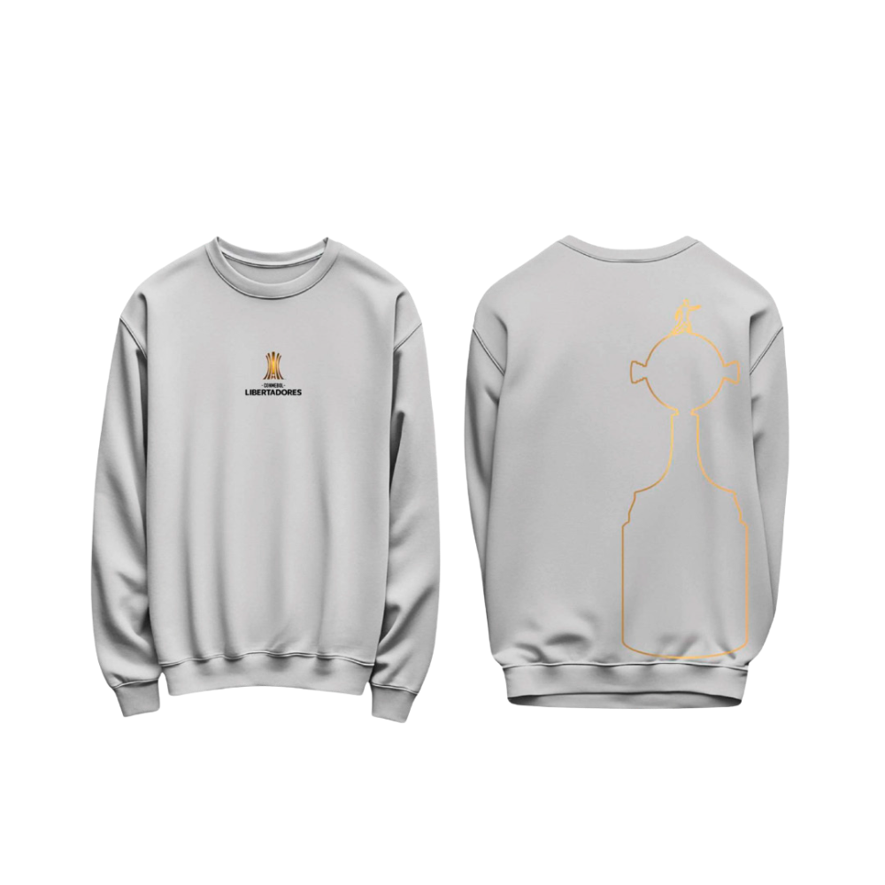 POLERA GRIS SIN CAPUCHA COPA LIBERTADORES