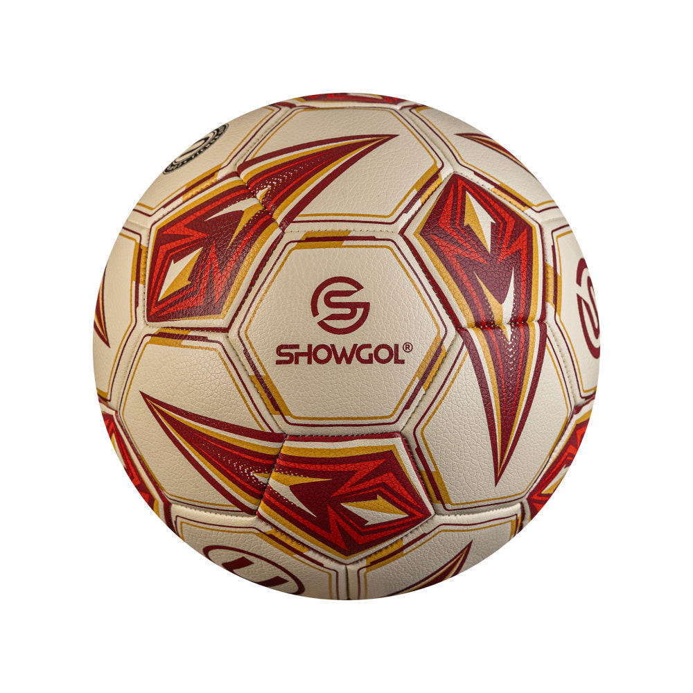 PELOTA DE FÚTBOL SHOWGOL CUERO PVC FOAM BRILLANTE CREMA N.° 5