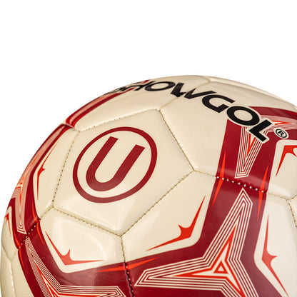 PELOTA UNIVERSITARIO FÚTBOL SHOWGOL – CUERO BRILLANTE CREMA/GRANATE