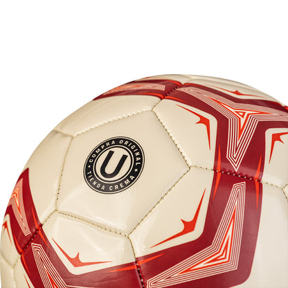 PELOTA UNIVERSITARIO FÚTBOL SHOWGOL – CUERO BRILLANTE CREMA/GRANATE