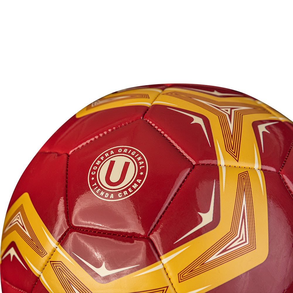 PELOTA UNIVERSITARIO FÚTBOL SHOWGOL – CUERO BRILLANTE GRANATE/DORADO