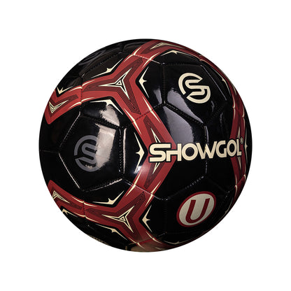 PELOTA UNIVERSITARIO FÚTBOL SHOWGOL – CUERO BRILLANTE NEGRO/GRANATE