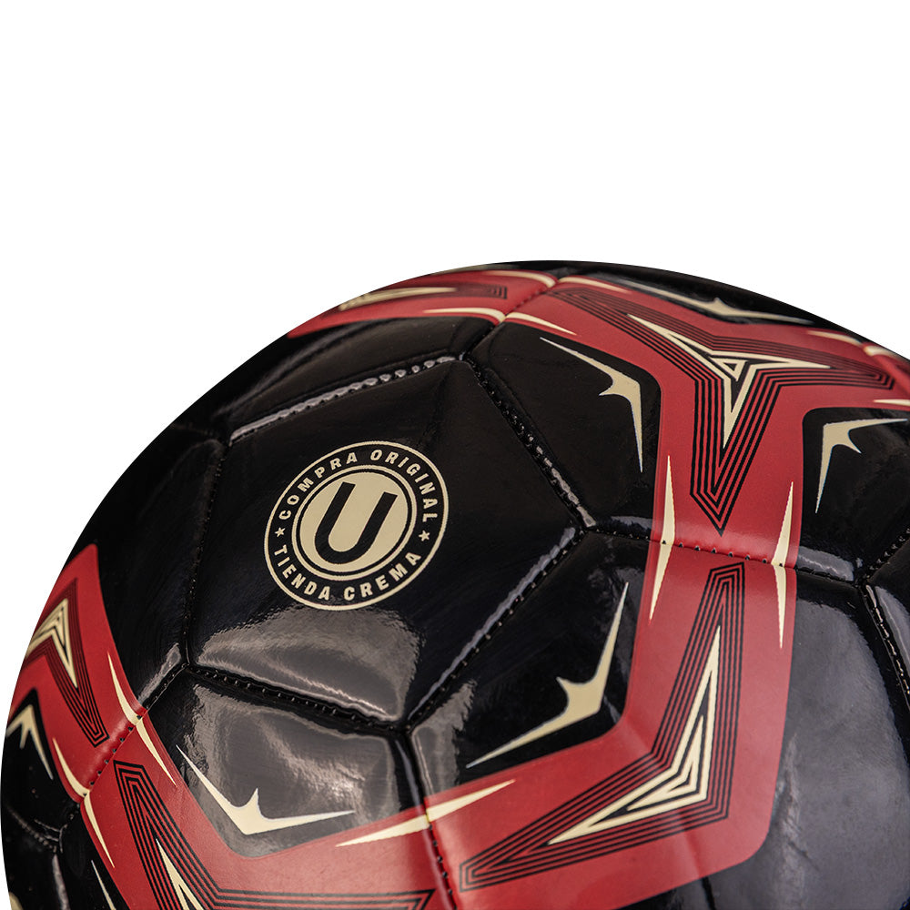 PELOTA UNIVERSITARIO FÚTBOL SHOWGOL – CUERO BRILLANTE NEGRO/GRANATE