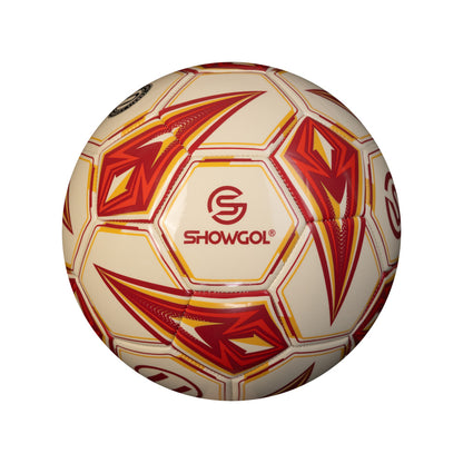 PELOTA UNIVERSITARIO FÚTBOL SHOWGOL – CUERO BRILLANTE CREMA/GRANATE/DORADO