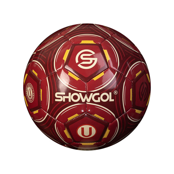 PELOTA DE FÚTBOL SHOWGOL CUERO PVC FOAM BRILLANTE GRANATE N.° 4