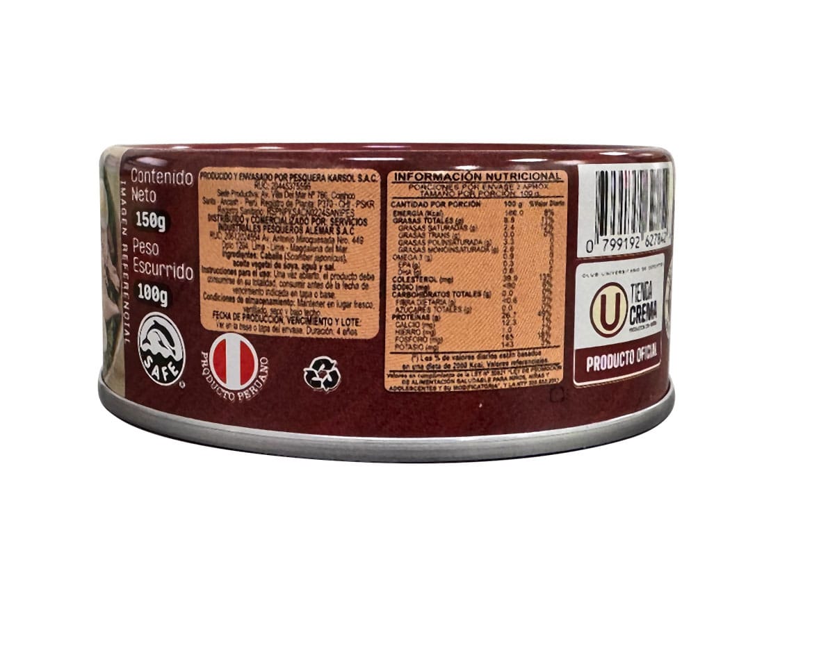 Lata de Conserva Merengue de Filete de Caballa