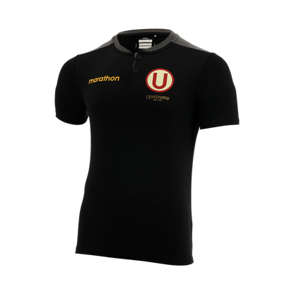 MARATH. CAMISETA HOMBRE CON BOTONES RAZVAN NEGRA 2024