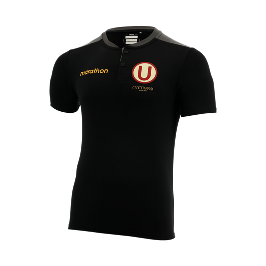 MARATH. CAMISETA HOMBRE CON BOTONES RAZVAN NEGRA 2024