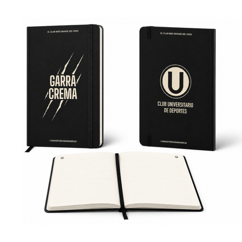 LIBRETA A6 "GARRA CREMA" – COLOR NEGRO