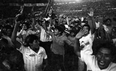 La hinchada celebra en 1988